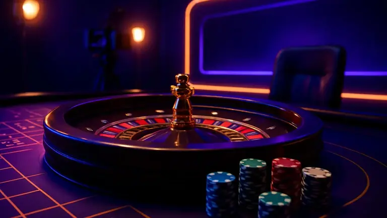 Live dealer at a roulette table in the C880 live casino