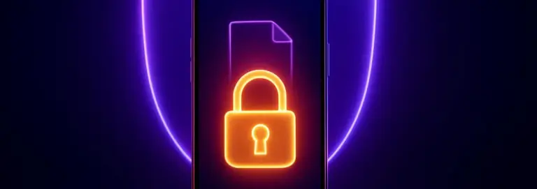 Smartphone showing a privacy policy with a lock icon, C880 guide